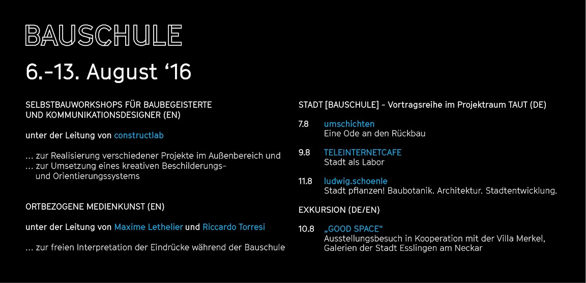 Bauschulen Begleitprogramm Bauschulen Begleitprogramm